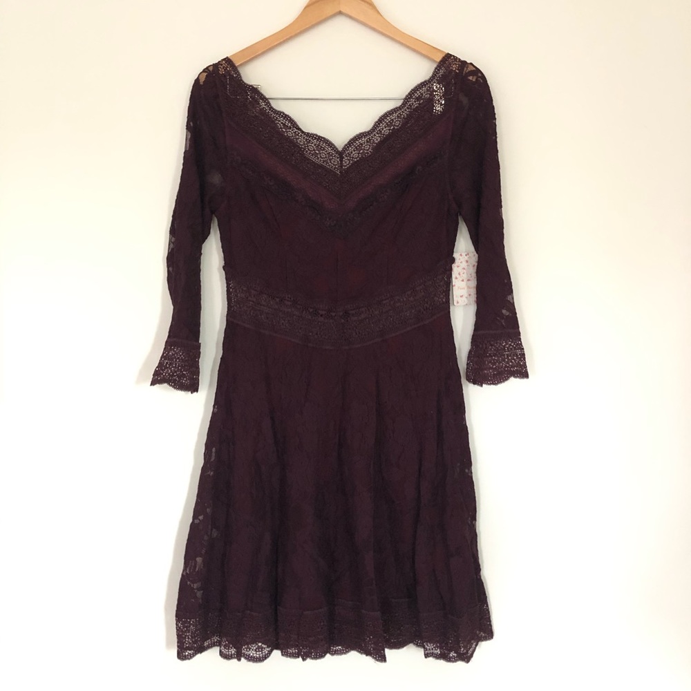Free People Deep Burgundy Dress